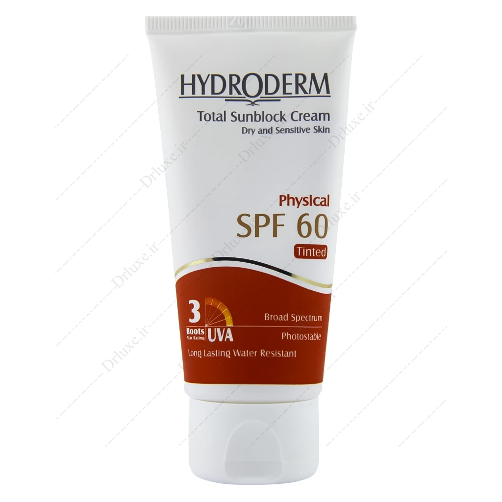 کرم ضد آفتاب SPF60 هیدرودرم بژ روشن 50 میلی لیتر